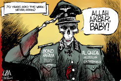 RADICAL ISLAM NAZI SALUTE  by Cam Cardow
