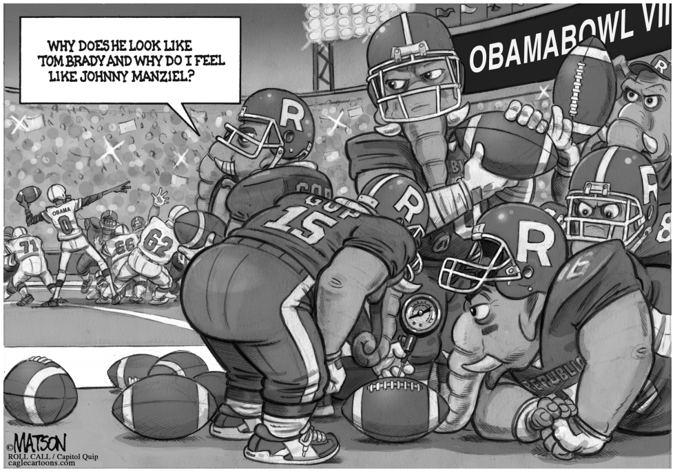  REPUBLICANS CHALLENGE OBAMA'S FOOTBALLS by RJ Matson