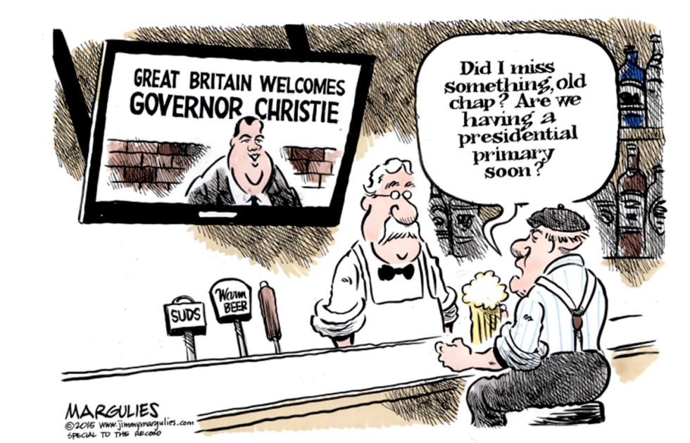 Christie visits Great Britain color