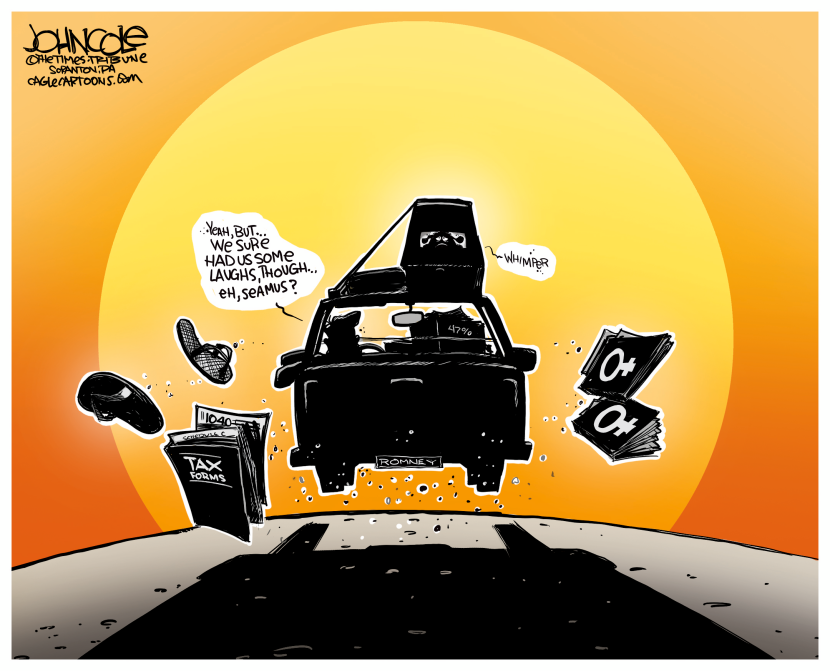 Romney rides off COLOR