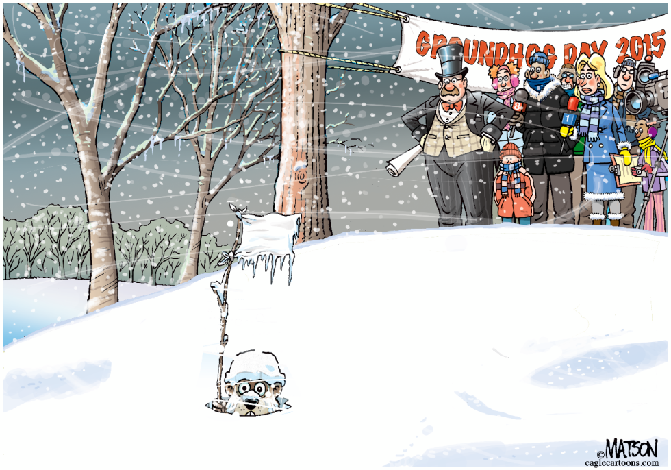 Groundhog Surrenders to Latest Blizzard-COLOR