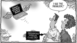 SHRINKING MIDDLE CLASS INCOME by Bob Englehart