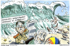 RAúL Y FIDEL CONTRA LA OLA - by Taylor Jones