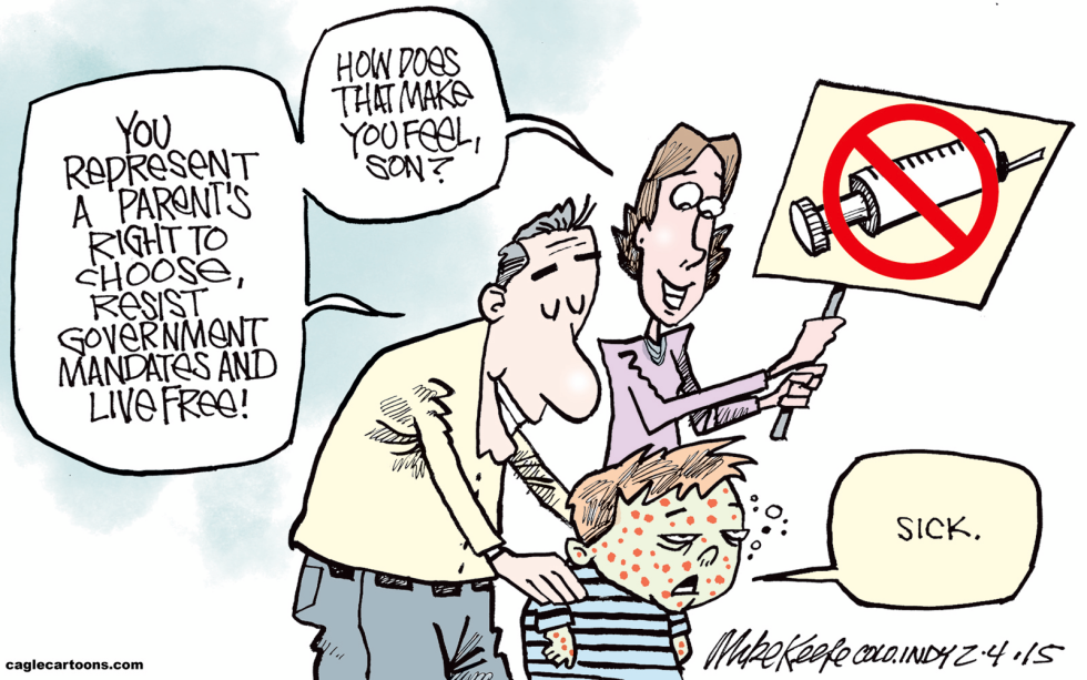  MEASLES by Mike Keefe