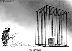 ISIS BOOK BURNING by Nate Beeler