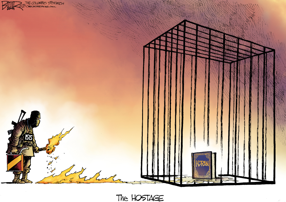 ISIS Book Burning COLOR