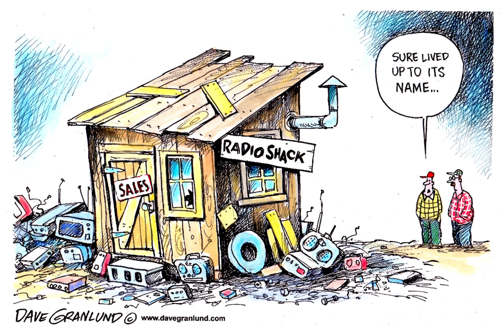  RADIO SHACK FATE by Dave Granlund