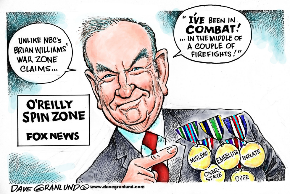  BRIAN WILLIAMS AND O'REILLY by Dave Granlund