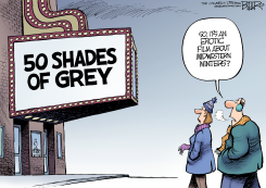 BIG-SCREEN BONDAGE  by Nate Beeler