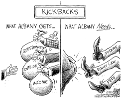 NY STATE KICKBACKS by Adam Zyglis