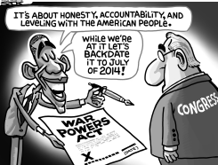 RETROACTIVE WAR POWERS by Steve Sack