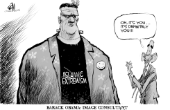 BARACK OBAMA IMAGE CONSULTANT by Cam Cardow