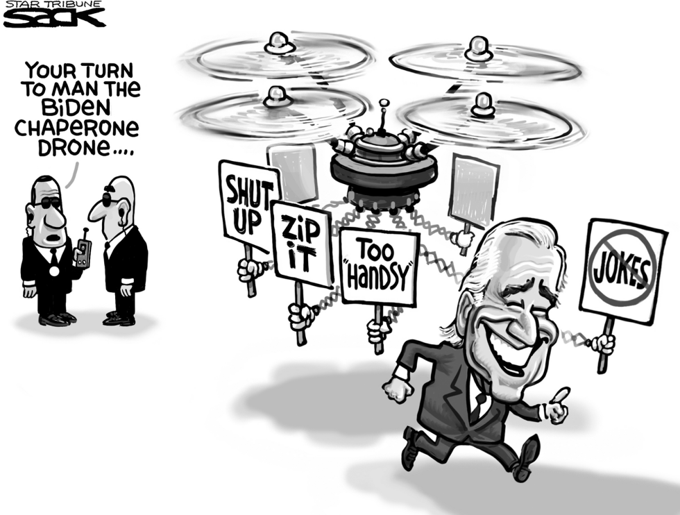 Droning Biden BW