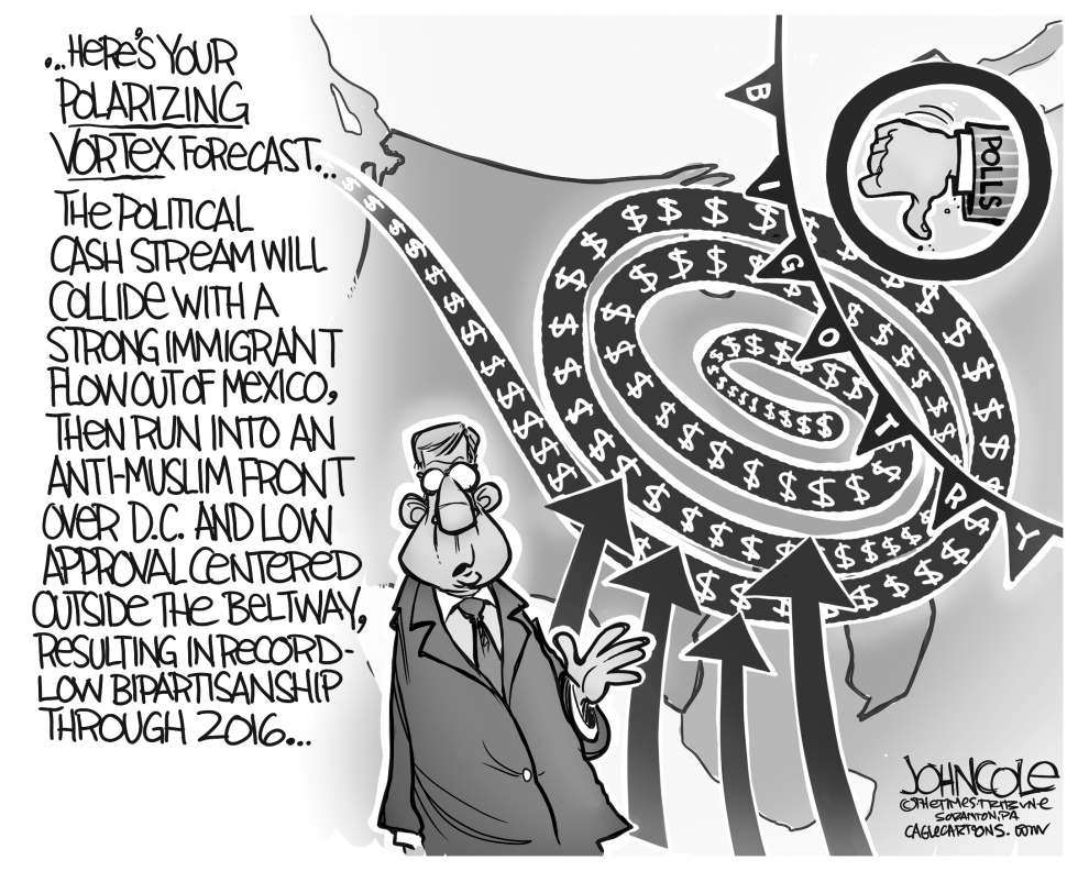 Political vortex BW