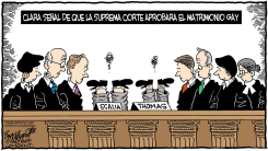 LA SUPREMA CORTE Y EL MATRIMONIO GAY /  by Bob Englehart