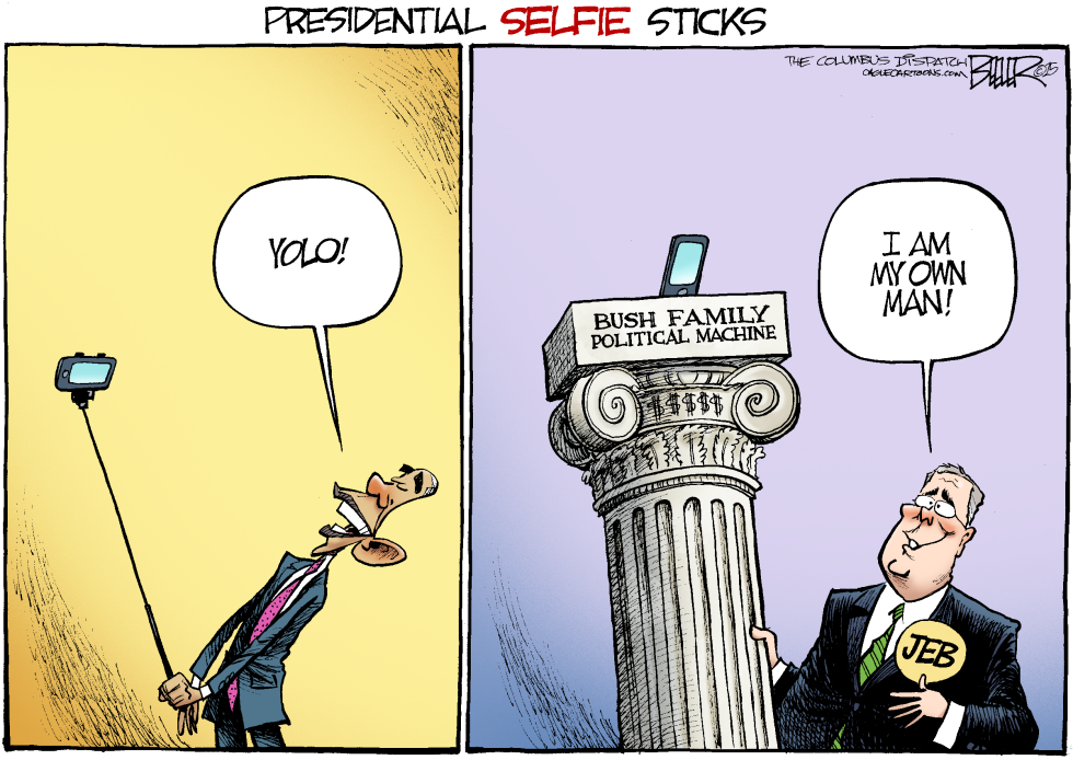  JEB BUSH SELFIE by Nate Beeler