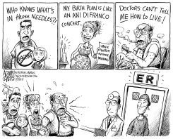 FLOODING THE ER by Adam Zyglis