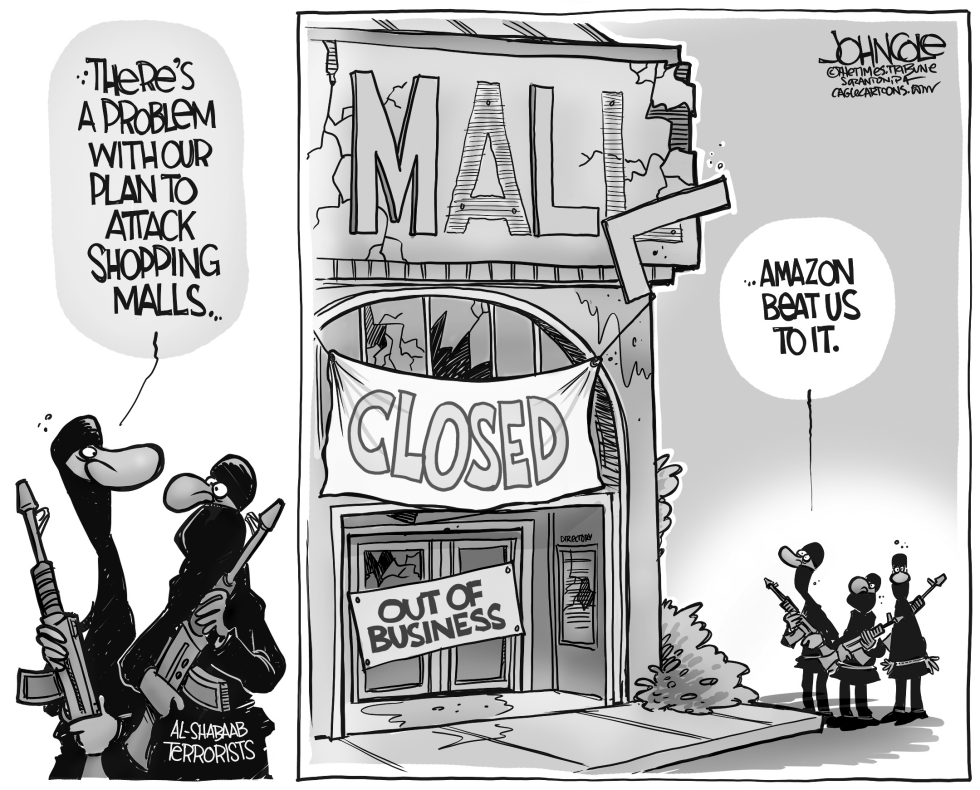 Terrorists and malls BW