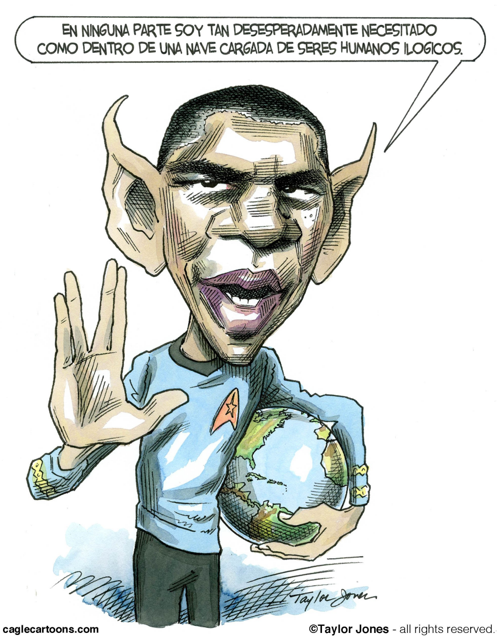  OBAMA SALUDA A SPOCK  by Taylor Jones