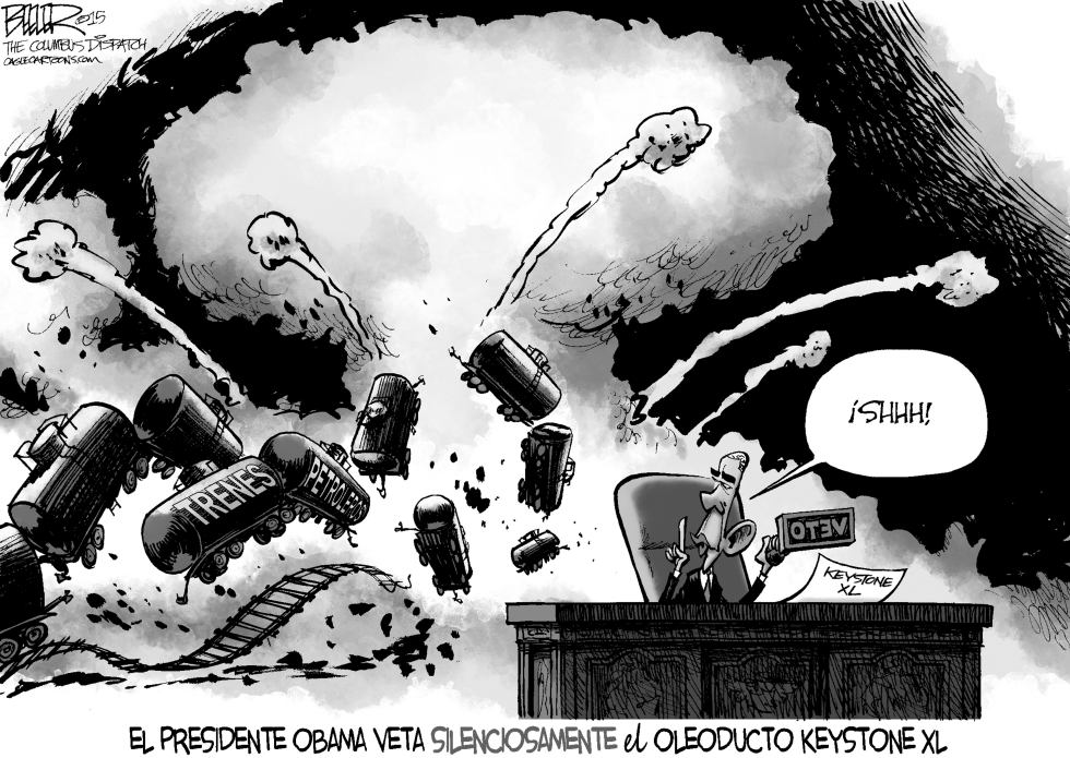  VETO A KEYSTONE by Nate Beeler