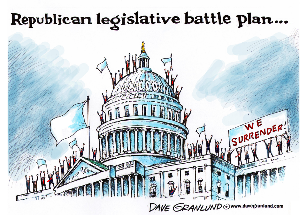  GOP BATTLE PLAN by Dave Granlund