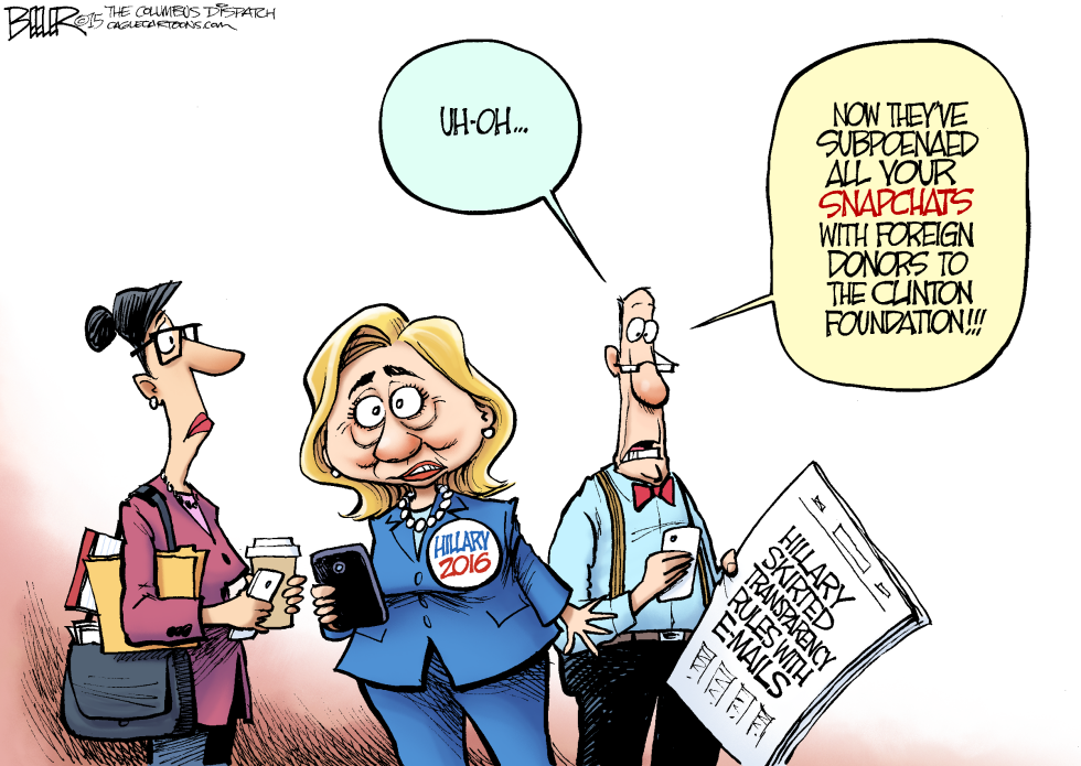  HILLARY E-MAILS by Nate Beeler