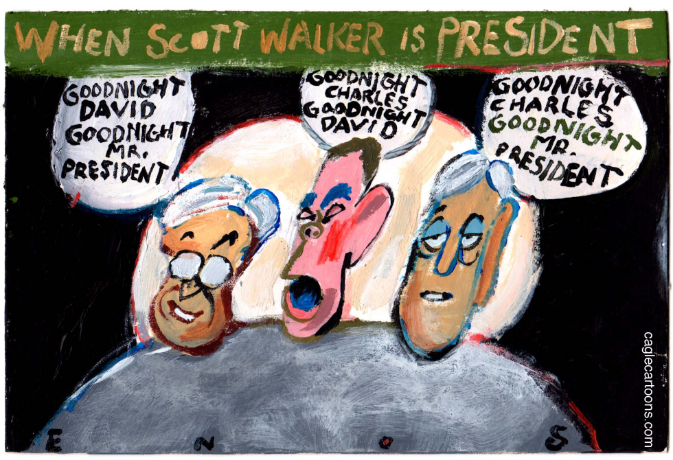 President Walker and the Koch Brothers COLOR