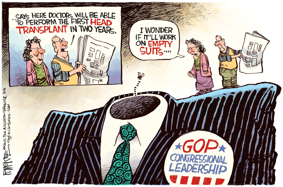  GOP EMPTY SUIT by Rick McKee