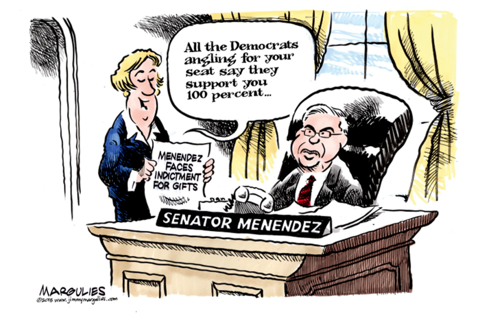 Senator Menendez facing indictment color