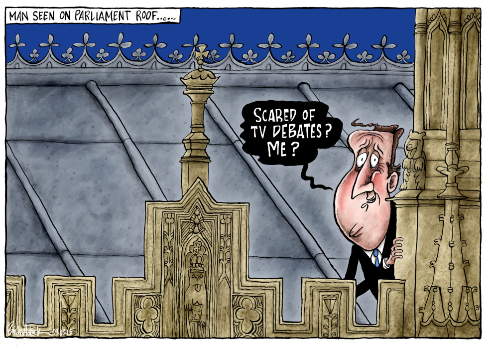 Man Seen On Top of Houses of Parliament