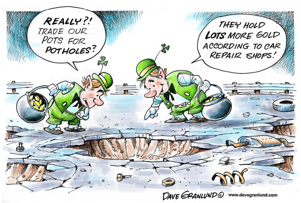  ST PATRICK'S DAY AND POTS by Dave Granlund