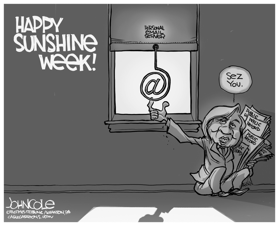 Clinton and Sunshine Week BW