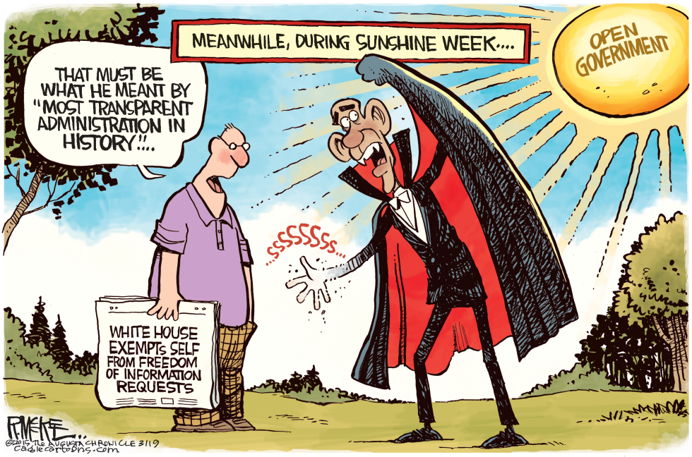  OBAMA SUNSHINE WEEK by Rick McKee