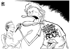 ROLLING STONES 2015 TOUR, B/W by Randy Bish