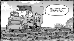 POT HOLES by Bob Englehart