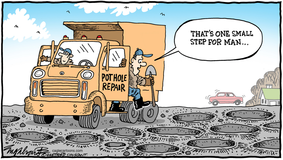  POT HOLES by Bob Englehart