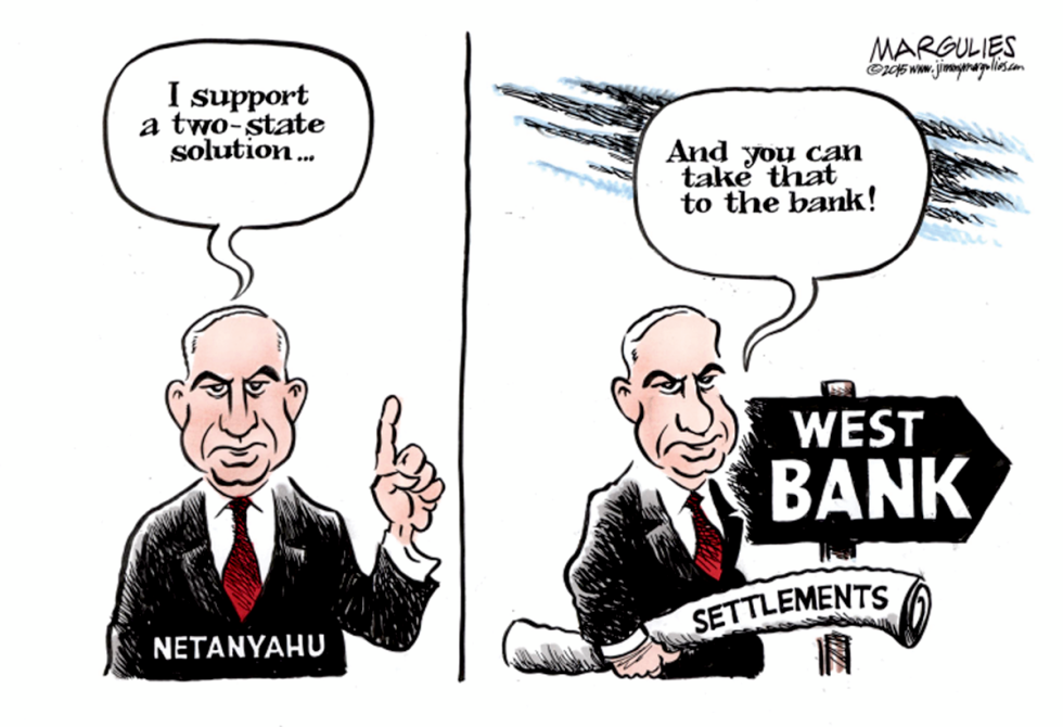 Netanyahu and the two-state solution color