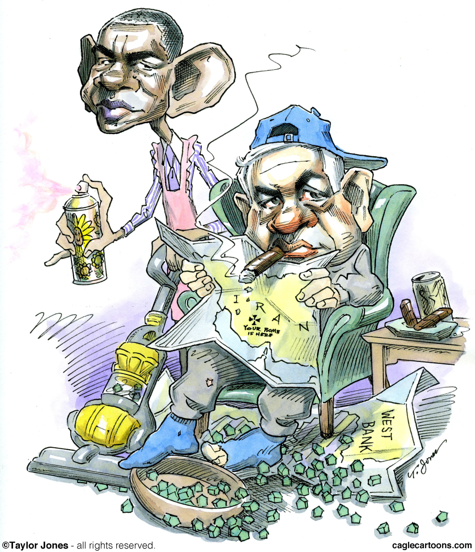 Barack and Bibi - The Odd Couple - COLOR