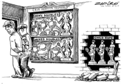 BOB HEWITTS TROPHIES by Zapiro