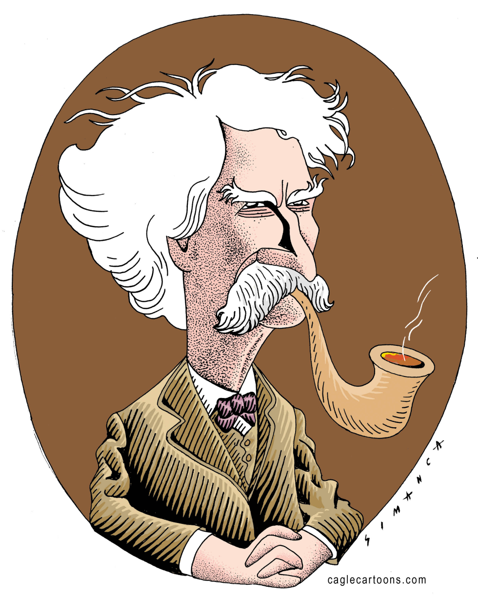 Mark Twain / Caricature / Color