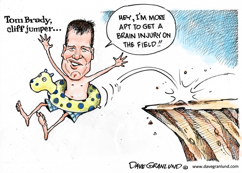 Tom Brady cliff jump