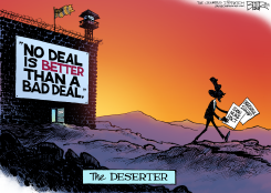 THE DESERTER  by Nate Beeler