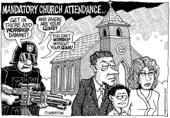 MANDATORY CHURCH ATTENDANCE by Monte Wolverton