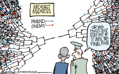 MIDEAST MADNESS  by Mike Keefe