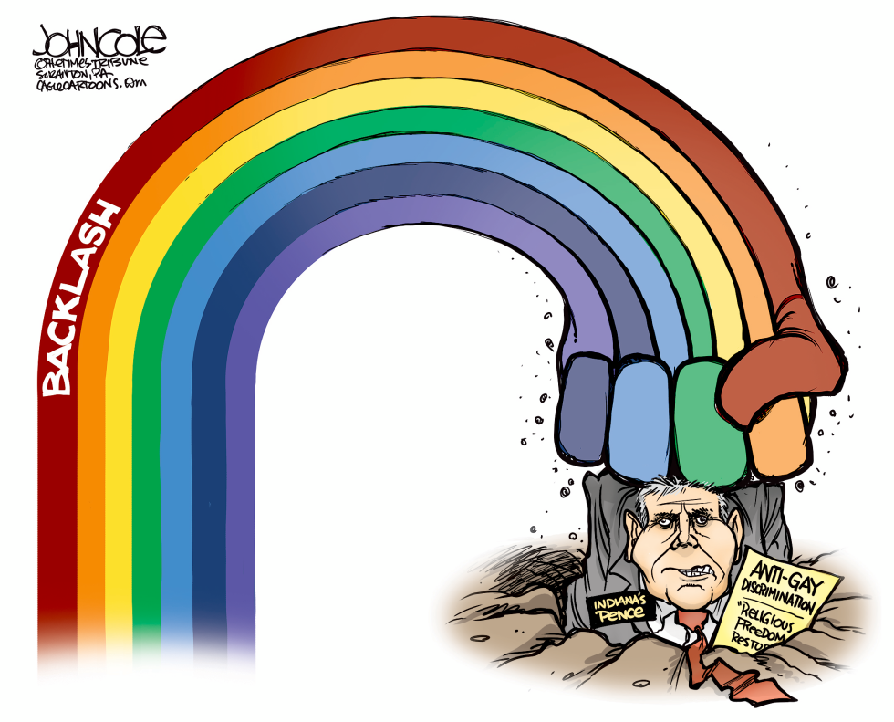Pence under the rainbow COLOR