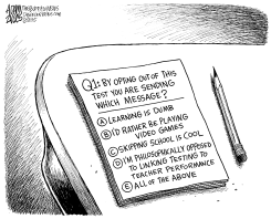 NY STATE TESTING BOYCOTT by Adam Zyglis