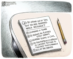 NY STATE TESTING BOYCOTT  by Adam Zyglis