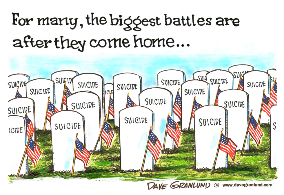  VETERAN SUICIDES by Dave Granlund