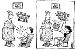CHEATING TEACHERS by Rick McKee