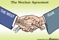 NUCLEAR DEAL HANDSHAKE by Steve Greenberg